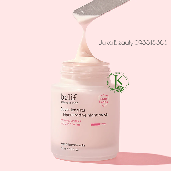  Mặt Nạ Ngủ Tái Tạo Da Belif Super Knights REGENERATING NIGHT Mask (Hồng) 