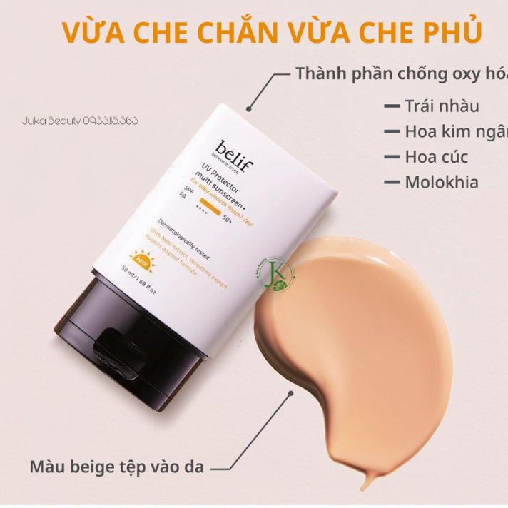  Kem Chống Nắng Hiệu Chỉnh Màu Da Belif UV Protector MULTI Sunscreen+ SPF50+ PA++++ 50ml 