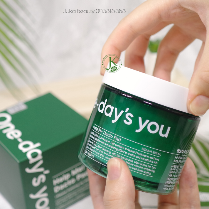  (XANH LÁ) Miếng Bông Dưỡng Ẩm Làm Dịu Da One Day's You Help Me! Dacto Pad 60 Miếng 