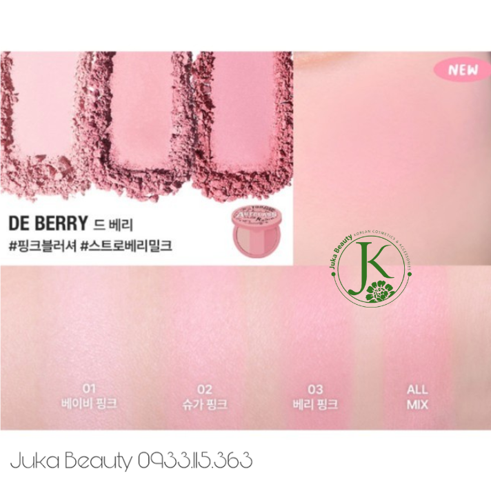  (MẪU MỚI) Phấn Má Hồng 3 màu Too Cool For School Artclass By Rodin Blusher 9.5g 