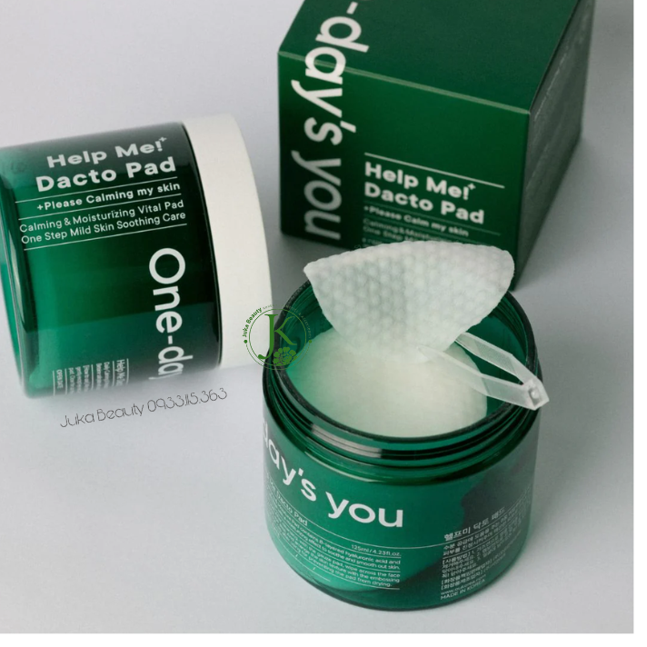  (XANH LÁ) Miếng Bông Dưỡng Ẩm Làm Dịu Da One Day's You Help Me! Dacto Pad 60 Miếng 