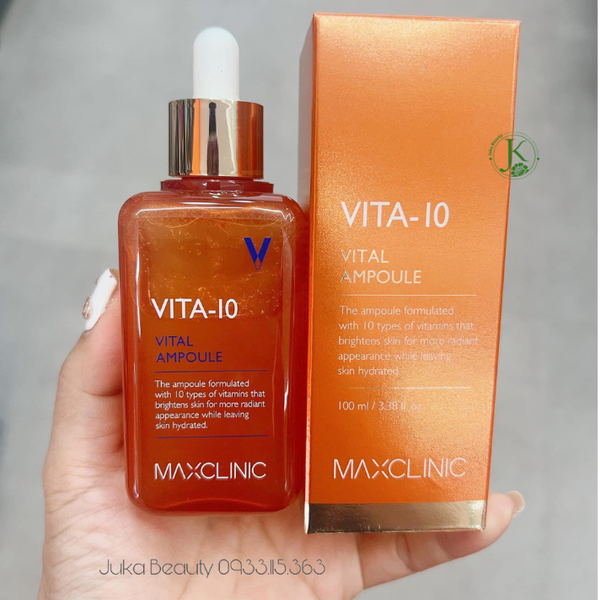  Tinh Chất Dưỡng Sáng, Mờ Thâm Maxclinic VITA 10 Vital Ampoule 100ml 