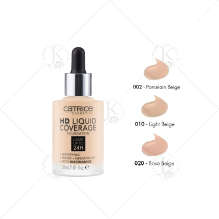  Kem Nền Kiềm Dầu, Chống Trôi Catrice HD Liquid Coverage Foundation 30ml 