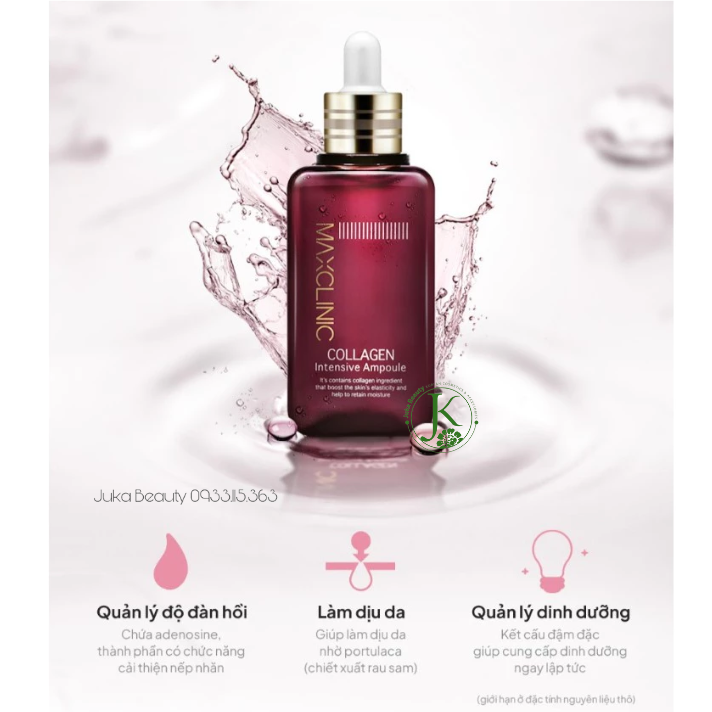  Tinh Chất Dưỡng ẩm, Chống Lão Hóa Maxclinic COLLAGEN Intensive Ampoule 100ml 