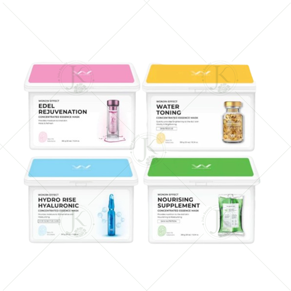  (Hộp 30 miếng) Mặt Nạ Giấy Dưỡng ẩm Wonjin Effect Concentrated Essence Mask 350g 