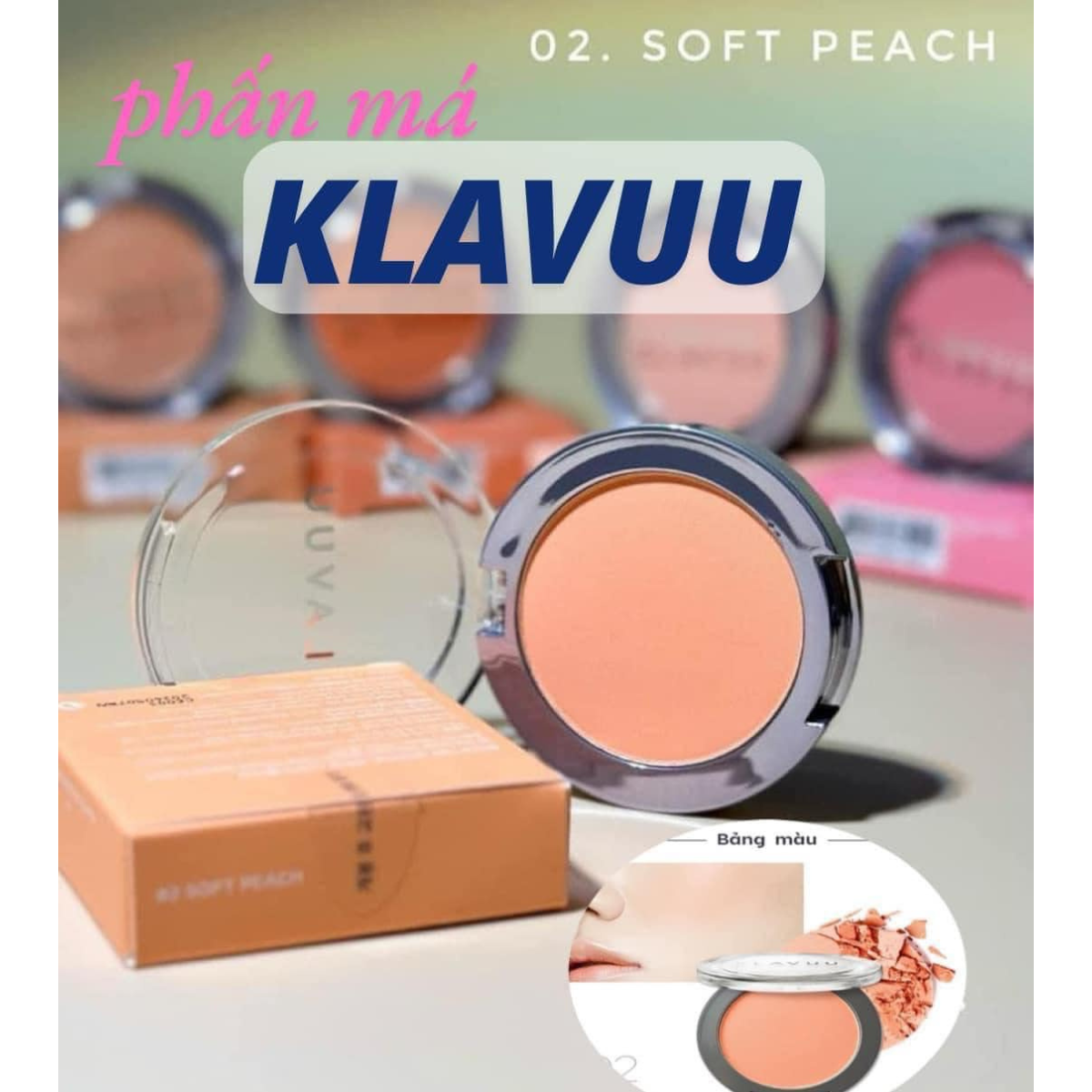  Phấn Má Hồng Klavuu Urban Pearlsation Natural Powder Blusher 5.5g 