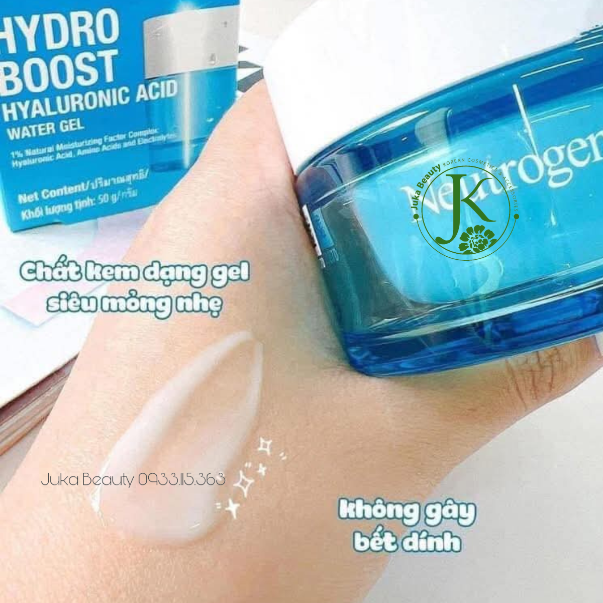  (Mẫu mới) Kem dưỡng ẩm, cấp nước Neutrogena Hydro Boost Hyaluronic Acid Water Gel 50g 