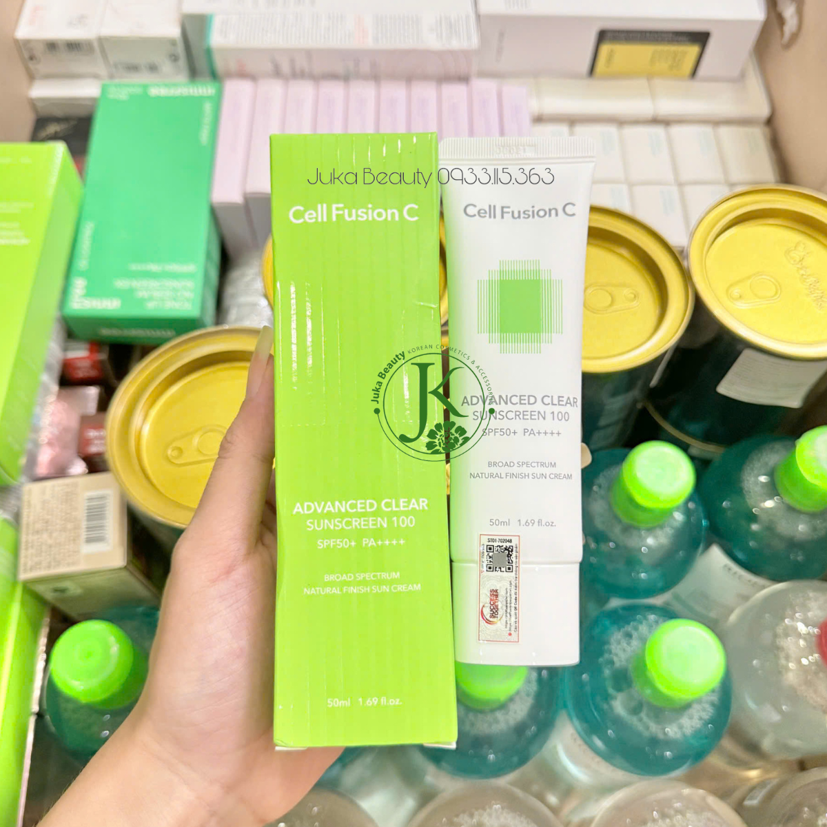  Kem chống nắng phổ rộng Cell Fusion C Advanced Clear Sunscreen 100 SPF50+/PA++++ 50ml (NEW) 