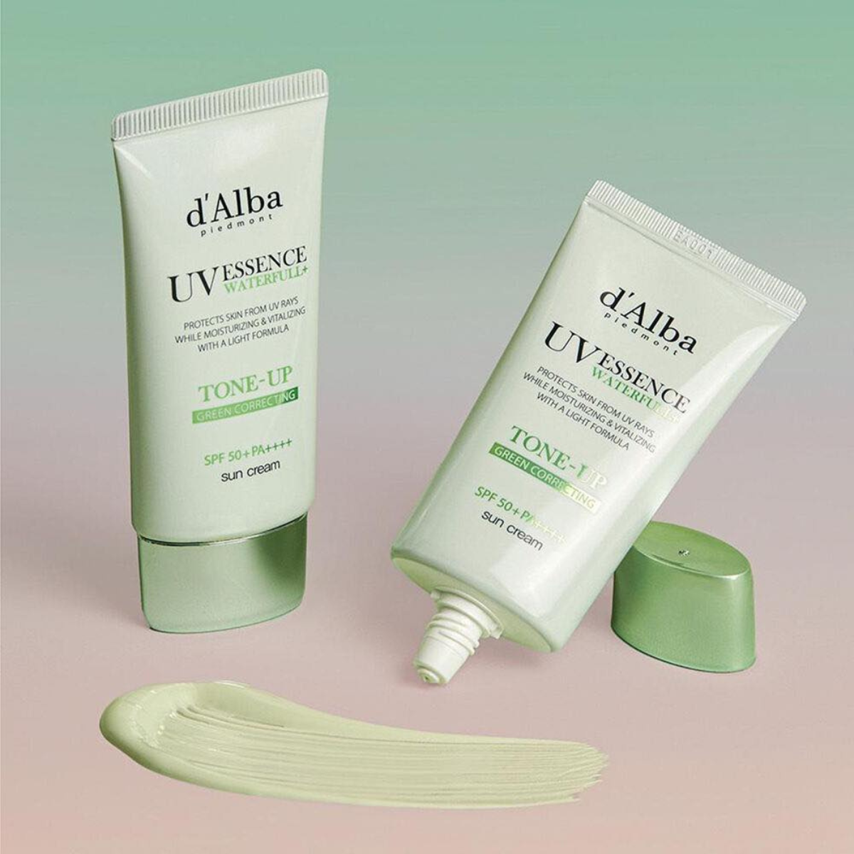  (MẪU MỚI) Kem chống nắng nâng tone, dịu da d'Alba Waterfull Tone Up Green Correcting Sun Cream SPF50+ PA++++ 50ml 