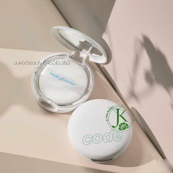  Phấn phủ dạng nén kiềm dầu Code Glokolor Oil Cut Pact 8g 