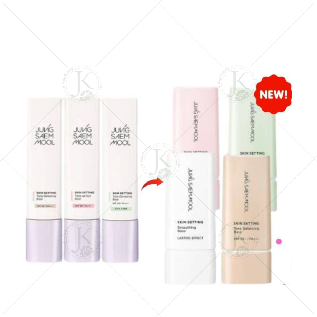 (Mẫu mới) Kem Lót Nâng Tone, Kiềm Dầu Jung Saem Mool Skin Setting Sun Base SPF50 PA 40ml