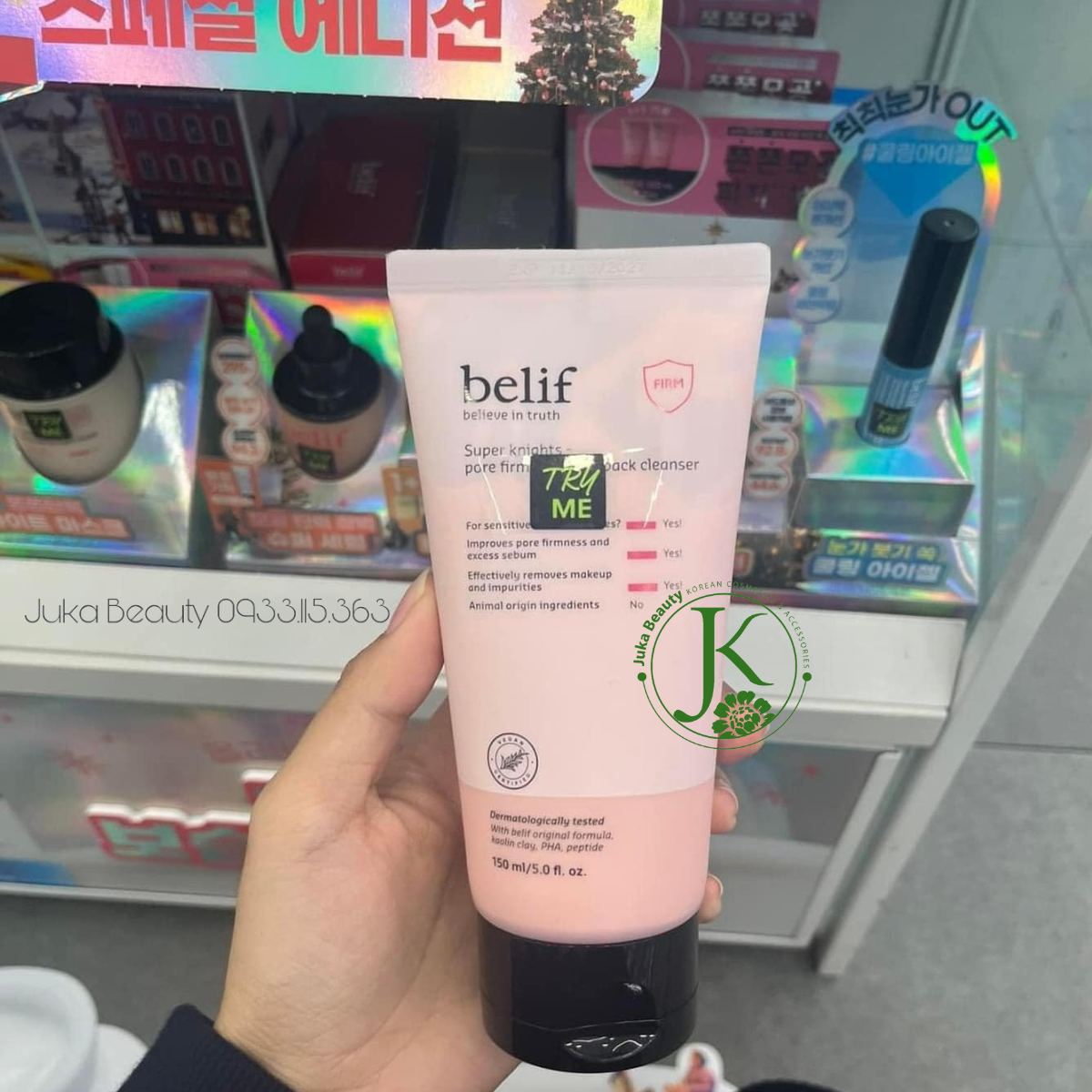  Sữa Rửa Mặt Dưỡng ẩm, Chống Lão Hóa Belif Super Knights Pore Firming Vegan Pack Cleanser 150ml 