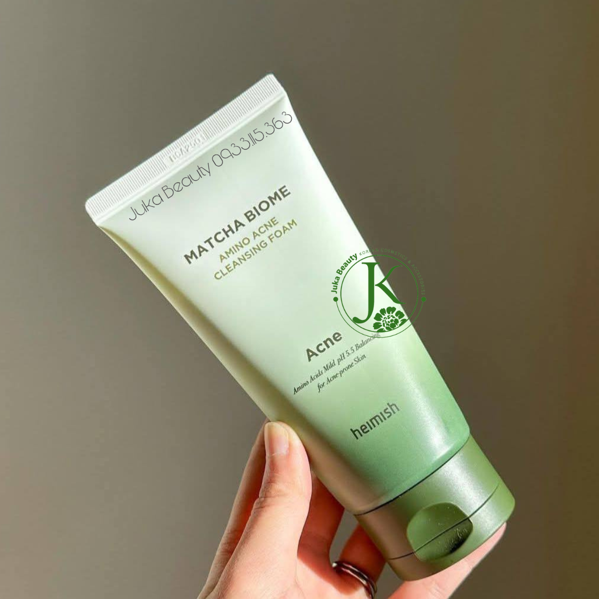  Sữa Rửa Mặt Dịu Da, Giảm Mụn Heimish Matcha Biome Amino Acne Cleansing Foam 150g 