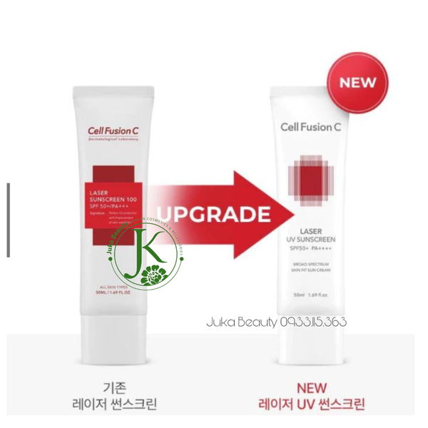  Kem Chống Nắng Dịu Da, Nâng Tone Cell Fusion C Laser Sunscreen 100 SPF 50+/PA+++  (Đỏ) 