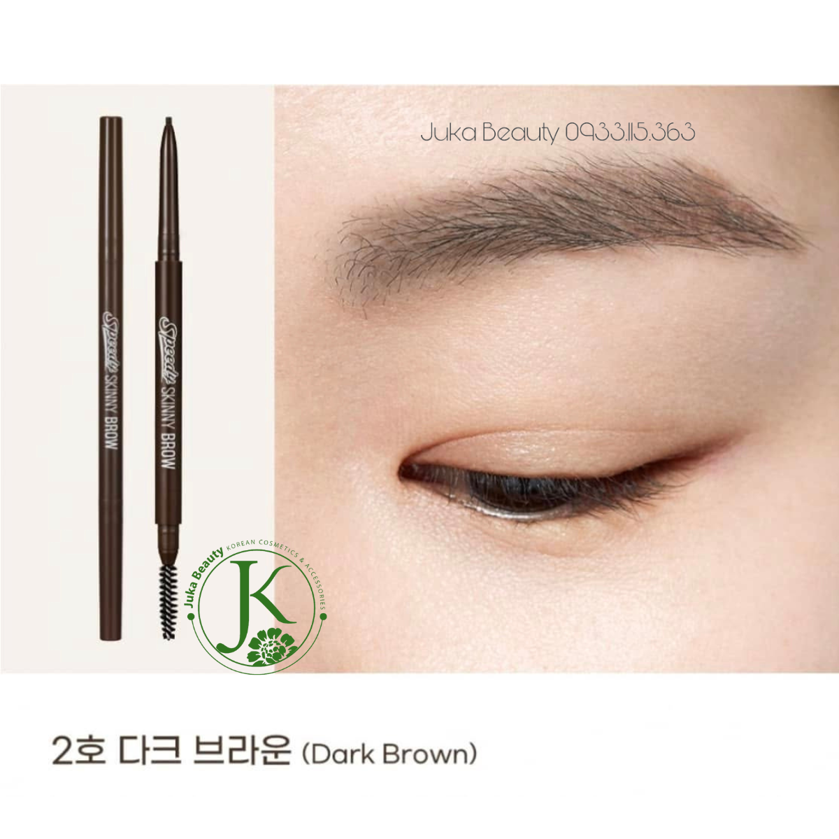  Chì Kẻ Mày 2 Đầu Peripera Speedy Skinny Brow 0.05 g 