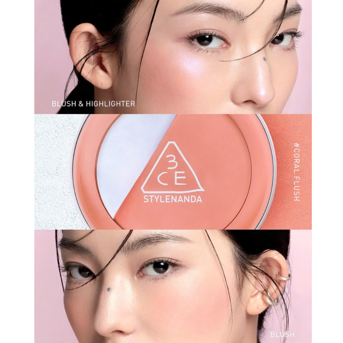  Phấn má hồng & Highlight 3CE Blushlighter (MẪU MỚI) 
