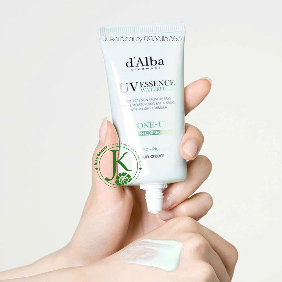  (MẪU MỚI) Kem chống nắng nâng tone, dịu da d'Alba Waterfull Tone Up Green Correcting Sun Cream SPF50+ PA++++ 50ml 