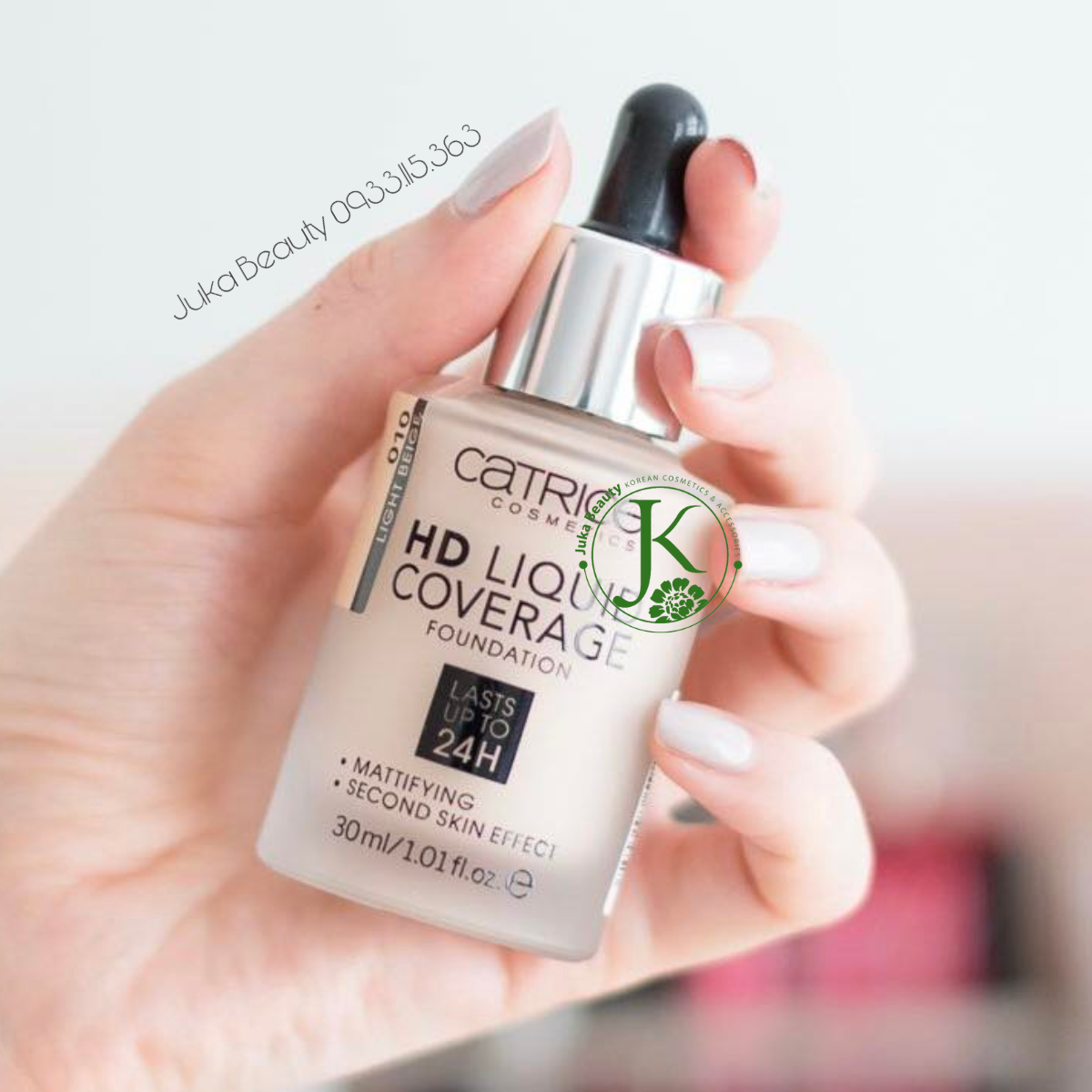  Kem Nền Kiềm Dầu, Chống Trôi Catrice HD Liquid Coverage Foundation 30ml 
