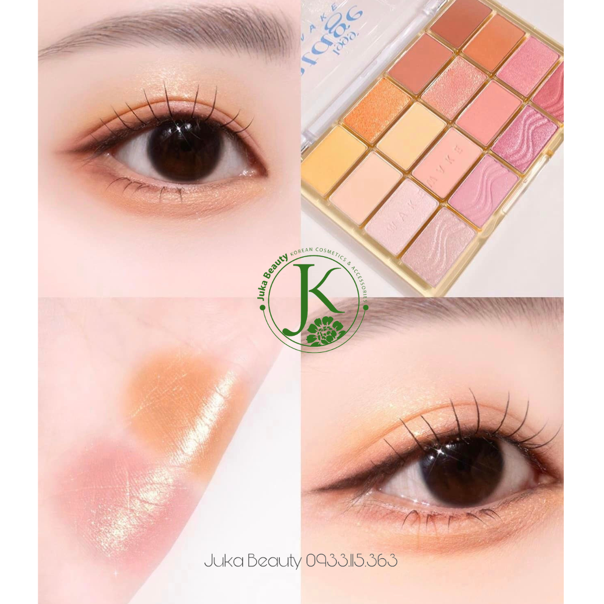  Bảng Phấn Mắt 16 ô Wakemake Soft Blurring Eye Palette 13g 