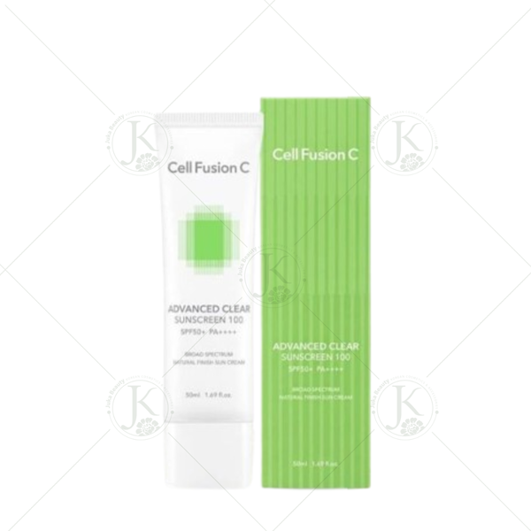  (Xanh lá) Kem chống nắng phổ rộng Cell Fusion C Advanced Clear Sunscreen 100 SPF50+/PA++++ 