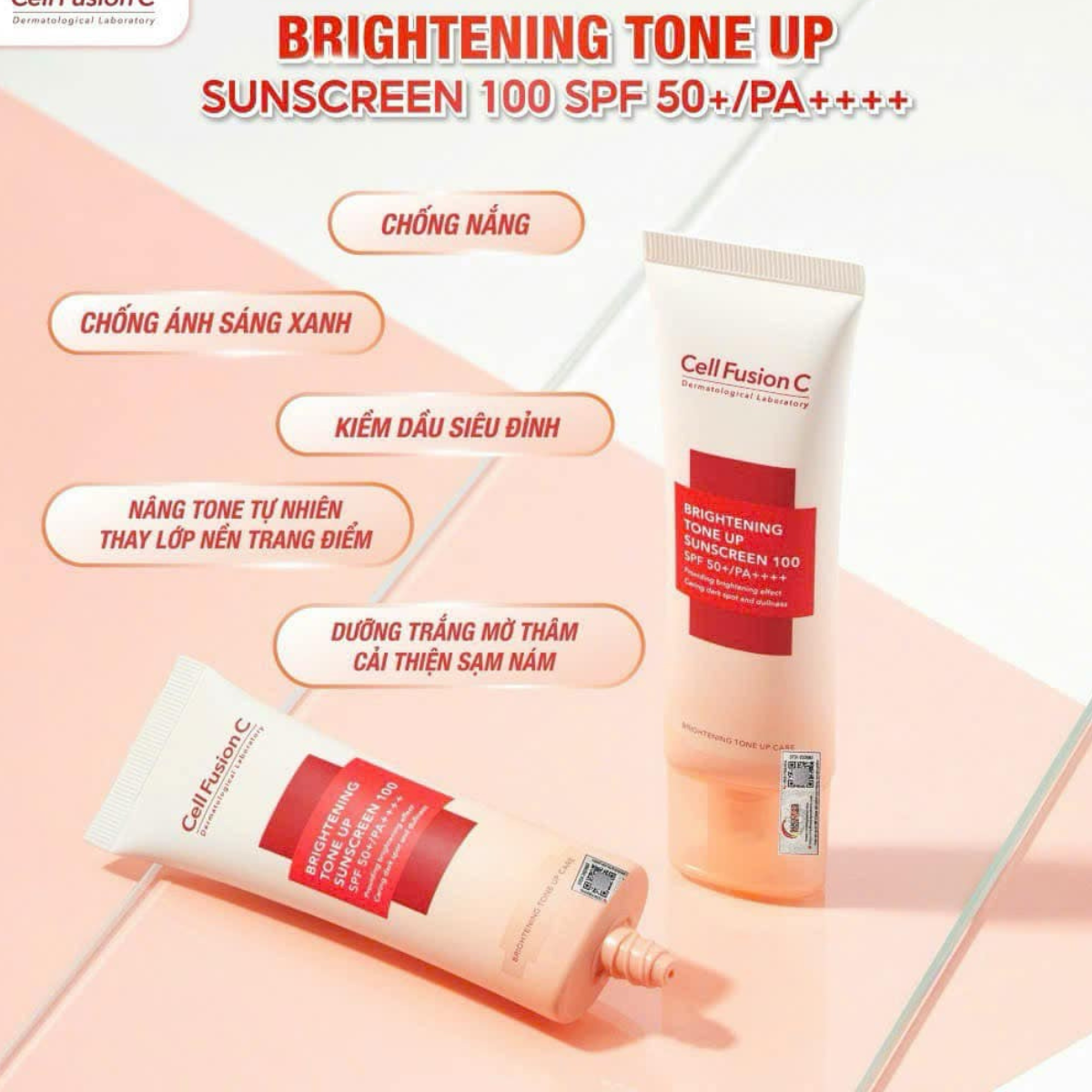  (Mẫu mới) Kem Chống Nắng Nâng Tone Cell Fusion C Brightening Tone Up Sunscreen 100 SPF50+ PA++++ 