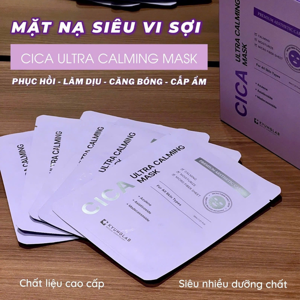  (1 Miếng) Mặt nạ vải vi sợi phục hồi, dịu da Kyung Lab Cica Ultra Calming Mask 30ml 