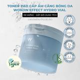  Toner Pad Cấp ẩm, Căng Bóng Da Wonjin Effect Hydro Vial Toner Pad 210ml (130 miếng) 