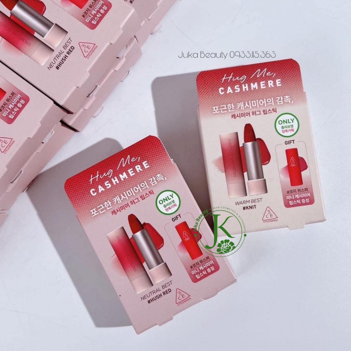  Son Thỏi Lì 3CE Cashmere Hug Lipstick mới nhất 2024 