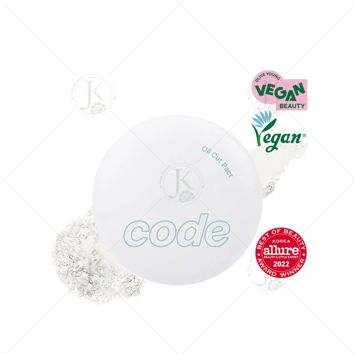  Phấn phủ dạng nén kiềm dầu Code Glokolor Oil Cut Pact 8g 