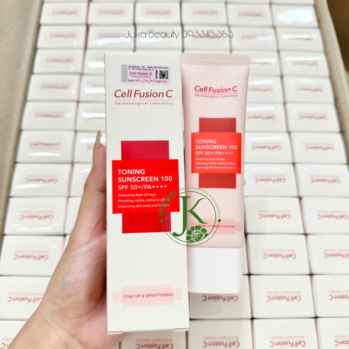  Kem Chống Nắng Nâng Tone Cell Fusion C Toning Sunscreen 100 SPF50+ PA+++ 50ml 