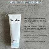  Sữa Rửa Mặt Dưỡng ẩm, Tạo Bọt Torriden Dive In Low Molecular Hyaluronic Acid Cleansing Foam 150ml 