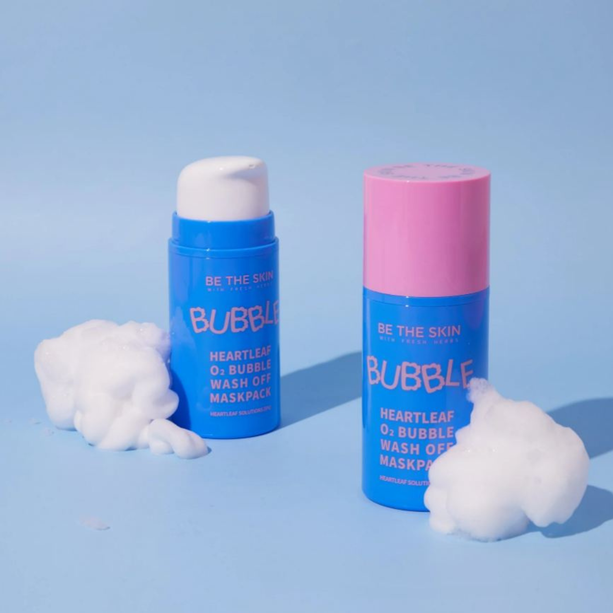  (Mẫu mới) Mặt Nạ Sủi Bọt, Giảm Mụn Be The Skin Heartleaf O2 Bubble Wash Off Mask Pack 50g 
