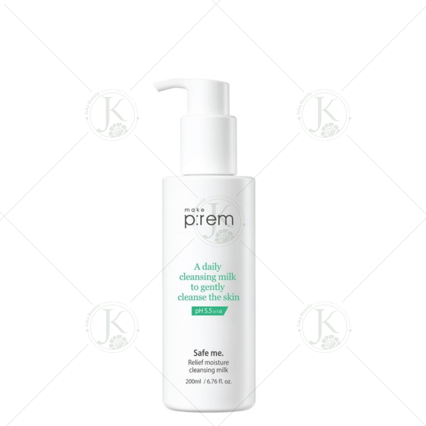  Sữa tẩy trang Make P:rem Safe Me Relief Moisture Cleansing Milk 200ml (Tặng kèm sữa rửa mặt 50ml) 