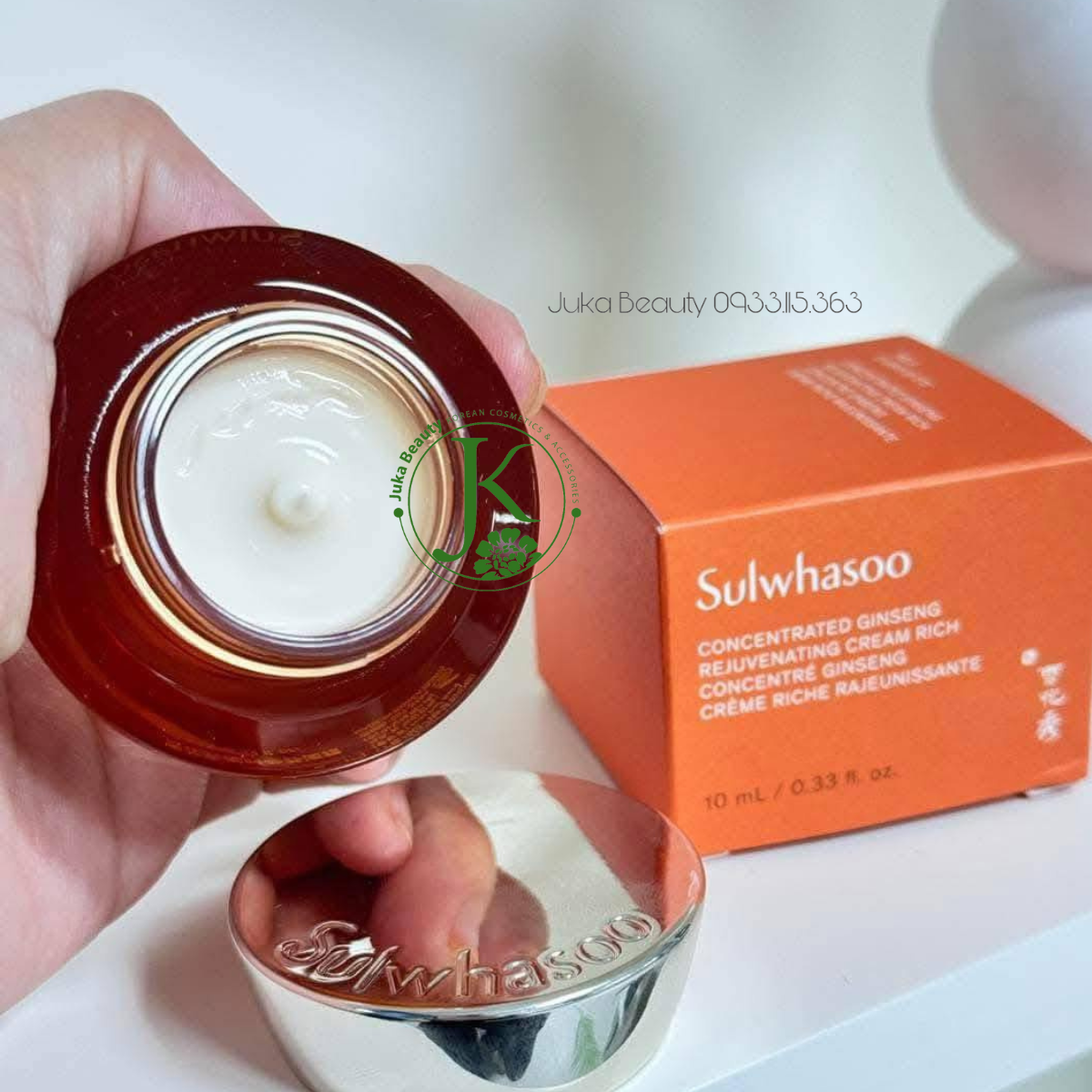  (MẪU MỚI) Kem Dưỡng Nhân Sâm, Chống Lão Hóa Sulwhasoo Concentrated Ginseng Rejuvenating Cream Rich 10ml 