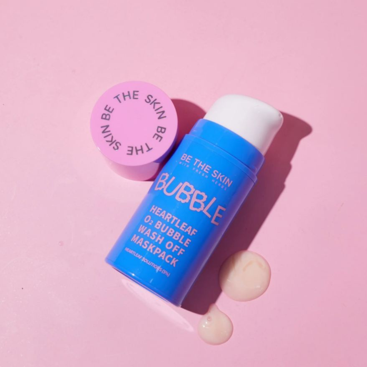  (Mẫu mới) Mặt Nạ Sủi Bọt, Giảm Mụn Be The Skin Heartleaf O2 Bubble Wash Off Mask Pack 50g 