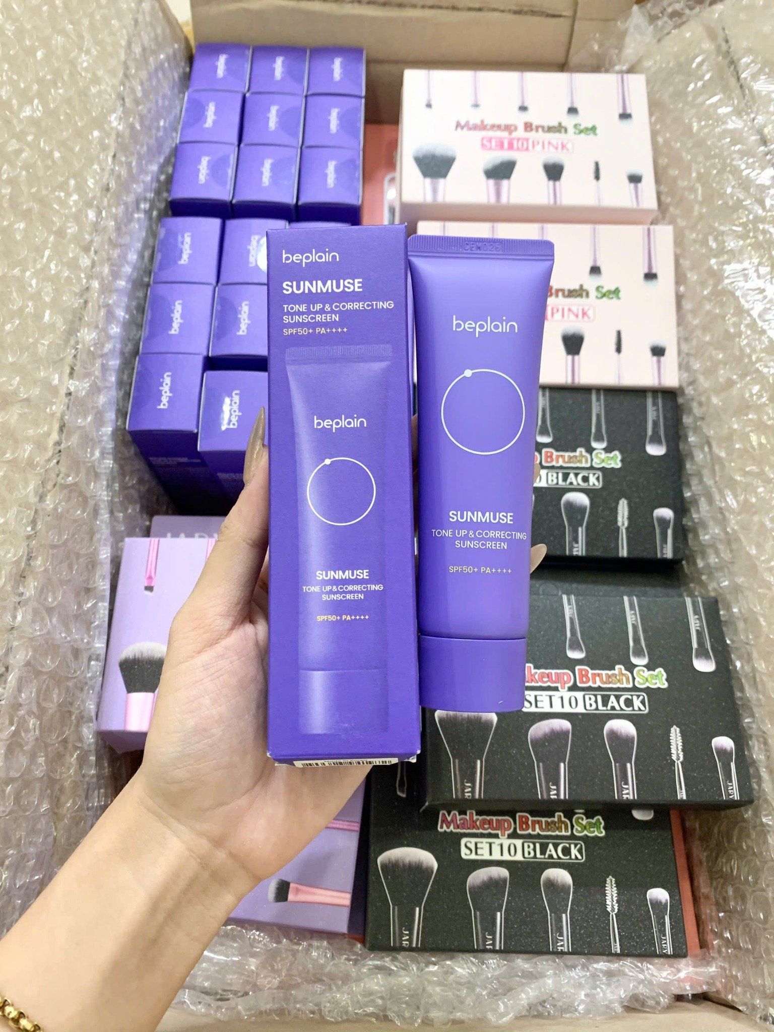  (Mẫu mới) Kem Chống Nắng Cà Rốt Tím, Nâng Tone Da Beplain Sunmuse Tone Up & Correcting Sunscreen SPF50+ PA++++ 50ml 
