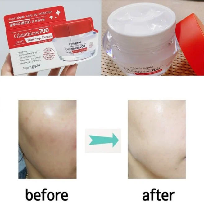  Kem dưỡng trắng da ban ngày Angel's Liquid 7day  Glutathione 700 Light Tone Up Cream 50gr 