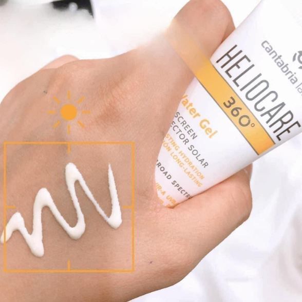 Kem Chống Nắng Phổ Rộng, Chống Ánh Sáng Xanh Heliocare 360 Water Gel Sunscreen Protector Solar SPF50 PA++++ 50ml 
