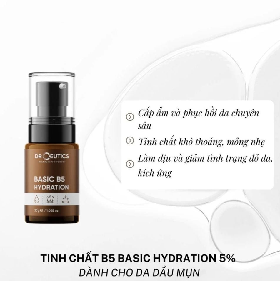  Tinh Chất Cấp Ẩm, Dịu Da DRCEUTICS Basic B5 Hydration 