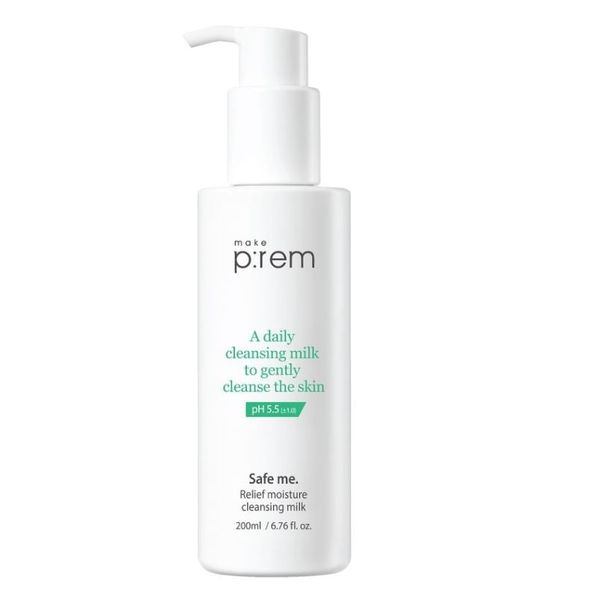  Sữa tẩy trang Make P:rem Safe Me Relief Moisture Cleansing Milk 200ml (Tặng kèm sữa rửa mặt 50ml) 