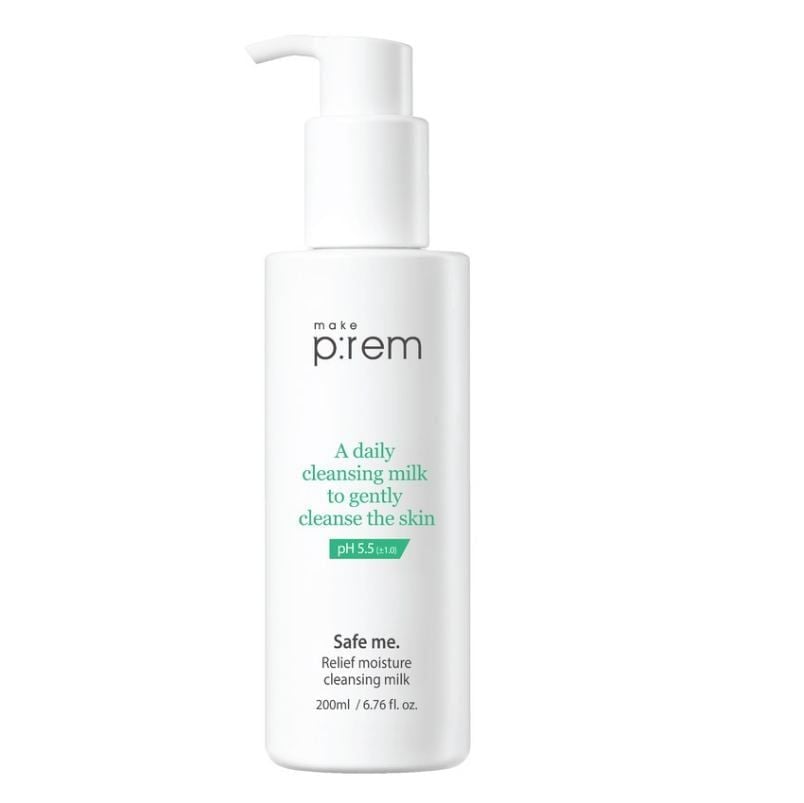  Sữa tẩy trang Make P:rem Safe Me Relief Moisture Cleansing Milk 200ml (Tặng kèm sữa rửa mặt 50ml) 