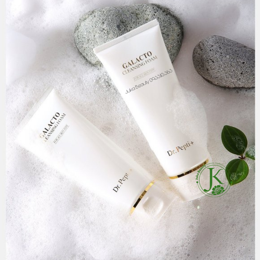 Sữa Rửa Mặt Sạch Sâu Trắng Sáng Dr.Pepti Galacto Cleansing Foam 110ml – Juka Beauty