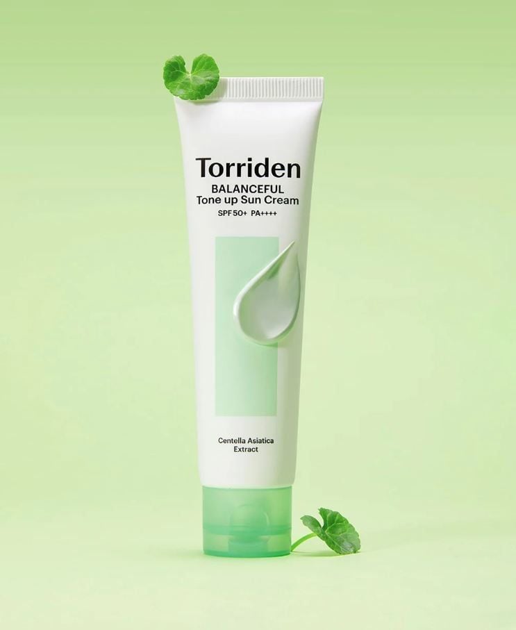  Kem Chống Nắng Nâng Tone, Kiềm Dầu Torriden Balanceful Tone up Sun Cream SPF50+ PA++++ 60ml 