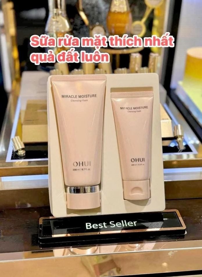  (Mẫu mới) Sữa rửa mặt dưỡng ẩm Ohui Miracle Moisture Cleansing Foam Special Set 