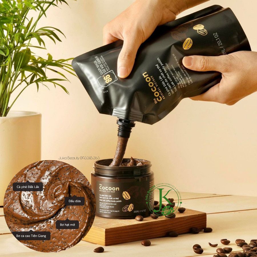  Tẩy Tế Bào Chết Toàn Thân Cocoon Dak Lak Coffee Body Polish 