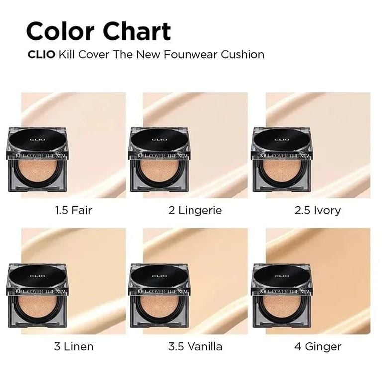  (Mini Size) Phấn Nước Che Phủ Lâu Trôi Clio Kill Cover The New Founwear Cushion SPF50+ / PA+++ 5g 