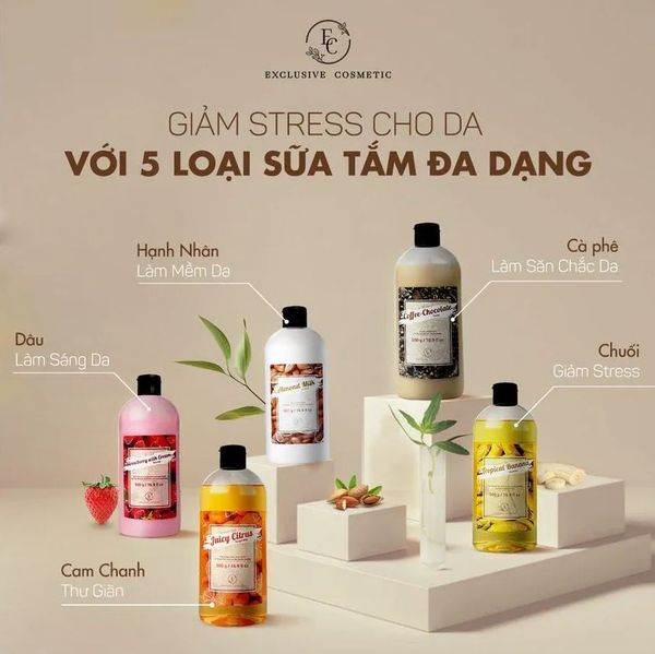  (NEW) Sữa Tắm Sáng Da Cấp ẩm Exclusive Cosmetic Shower 500g 