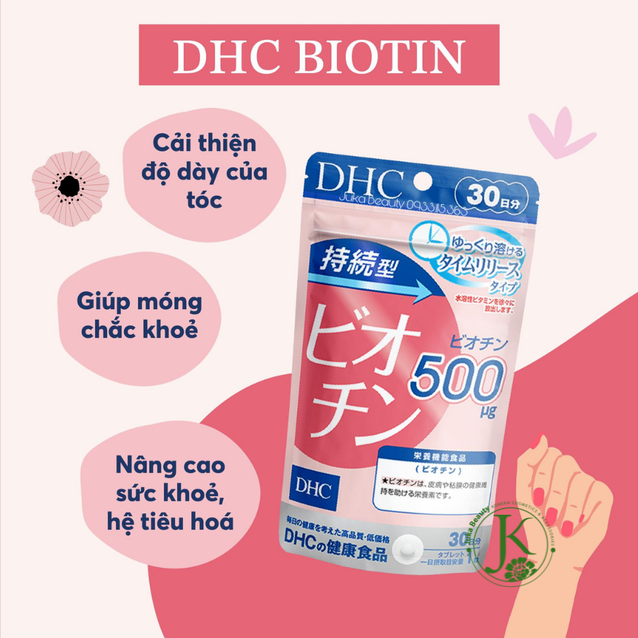  Viên uống ngăn rụng tóc làm đẹp da DHC Sustained Release Biotin (30 viên/ 30 ngày) 