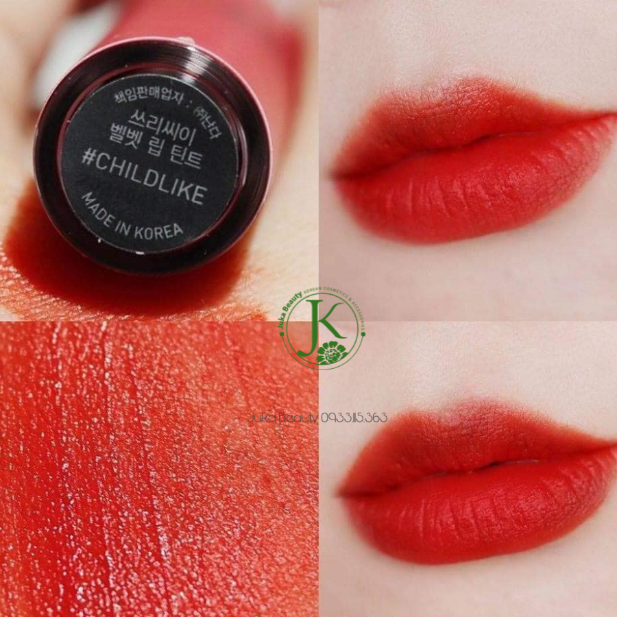  Son Kem Lì Lâu Trôi 3CE Velvet Lip Tint 4g 