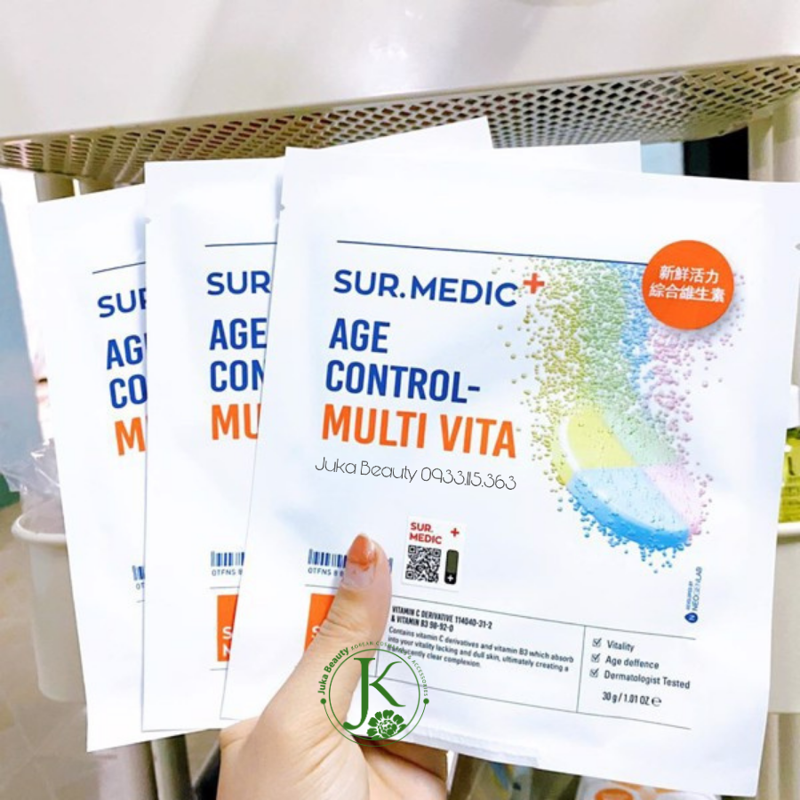  Mặt nạ dưỡng sáng da, chống lão hóa Sur.Medic Age Control Multi Vita Mask 30g (1 miếng) 